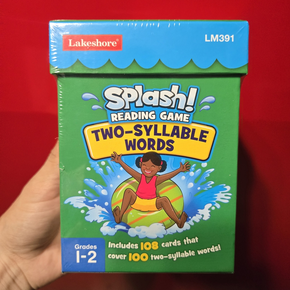 Lakeshore Splash Reading Readiness Game Two-Syllable Home School Grades K-2 NEW‎